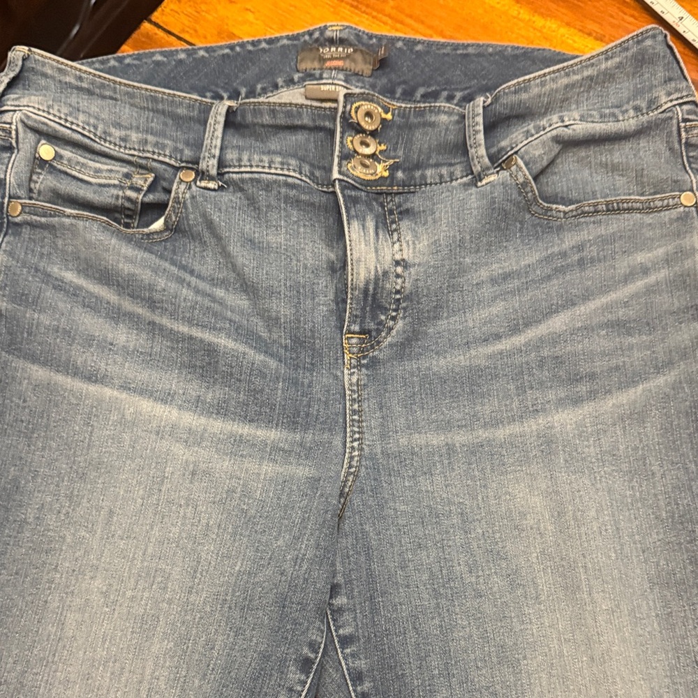 Torrid Blue Stretch Jeans - Triple Button Waist